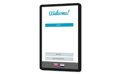 GoBright Visit by Pami, display, scherm, receptie, GDPR